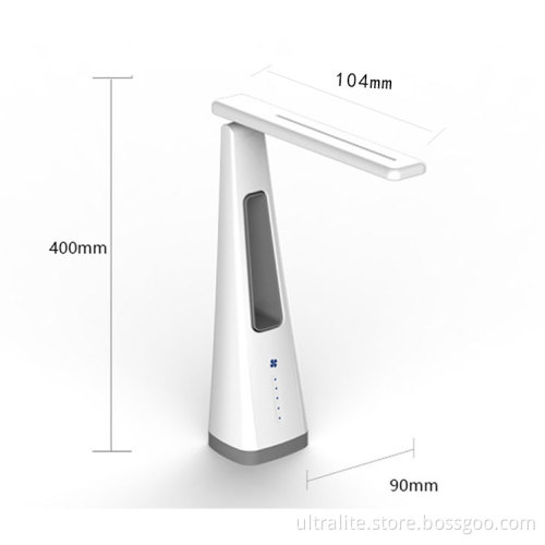 Led Desk Lamp With Bladeless Fan And USB